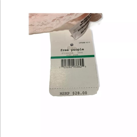 FREE PEOPLE  Large Bralette Lace Bandeau Soft Pink - Picture 5 of 9